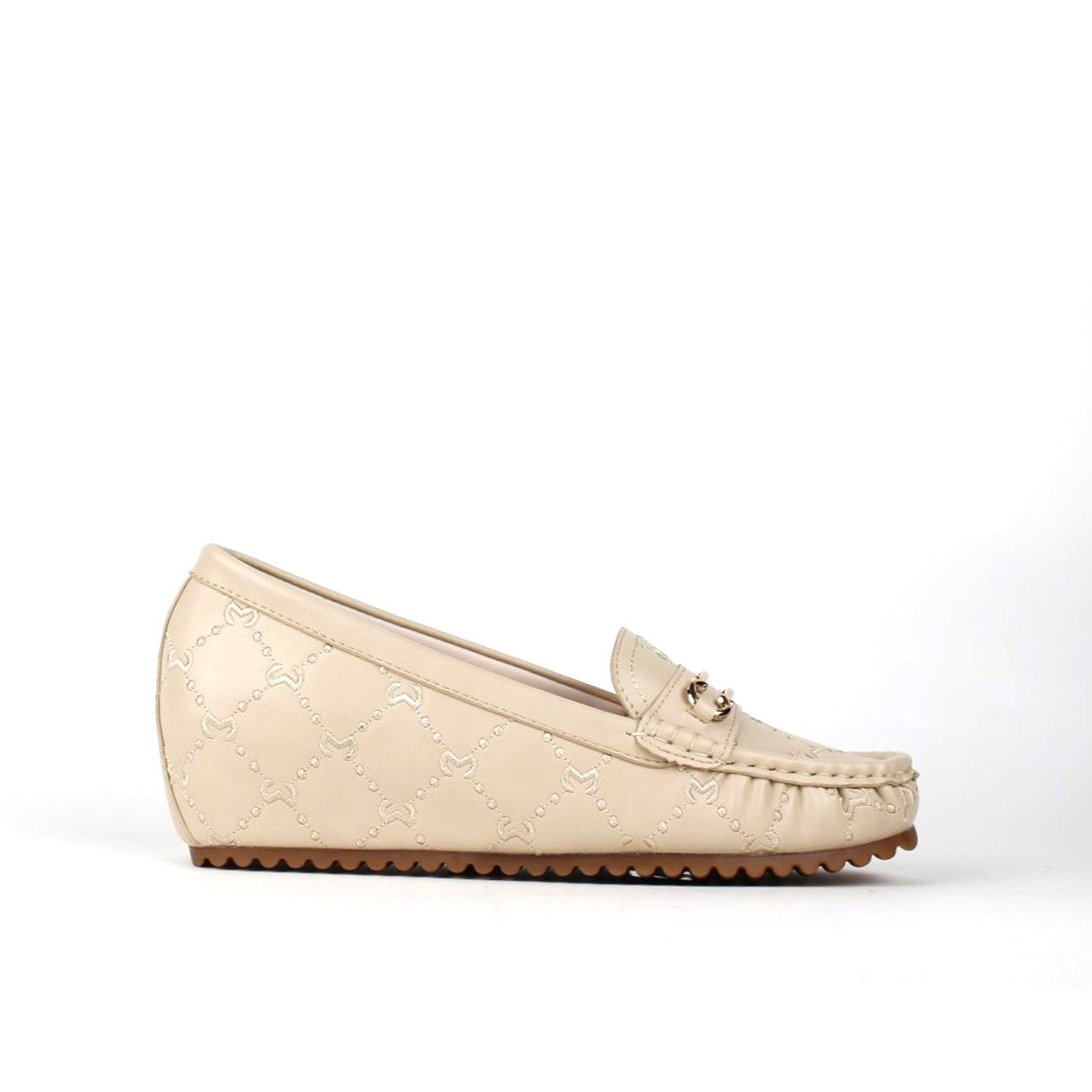 ROXY-WEDGE MOCCASINS-BEIGE