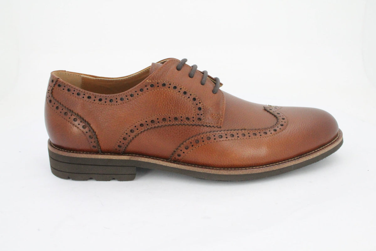 PETRUSI MENS LEATHER LACEUP FORMAL-TAN