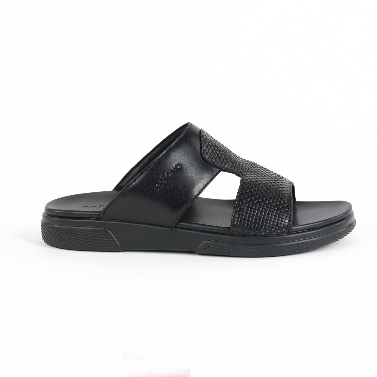 ALTMAN MENS LEATHER SANDALS-BLACK