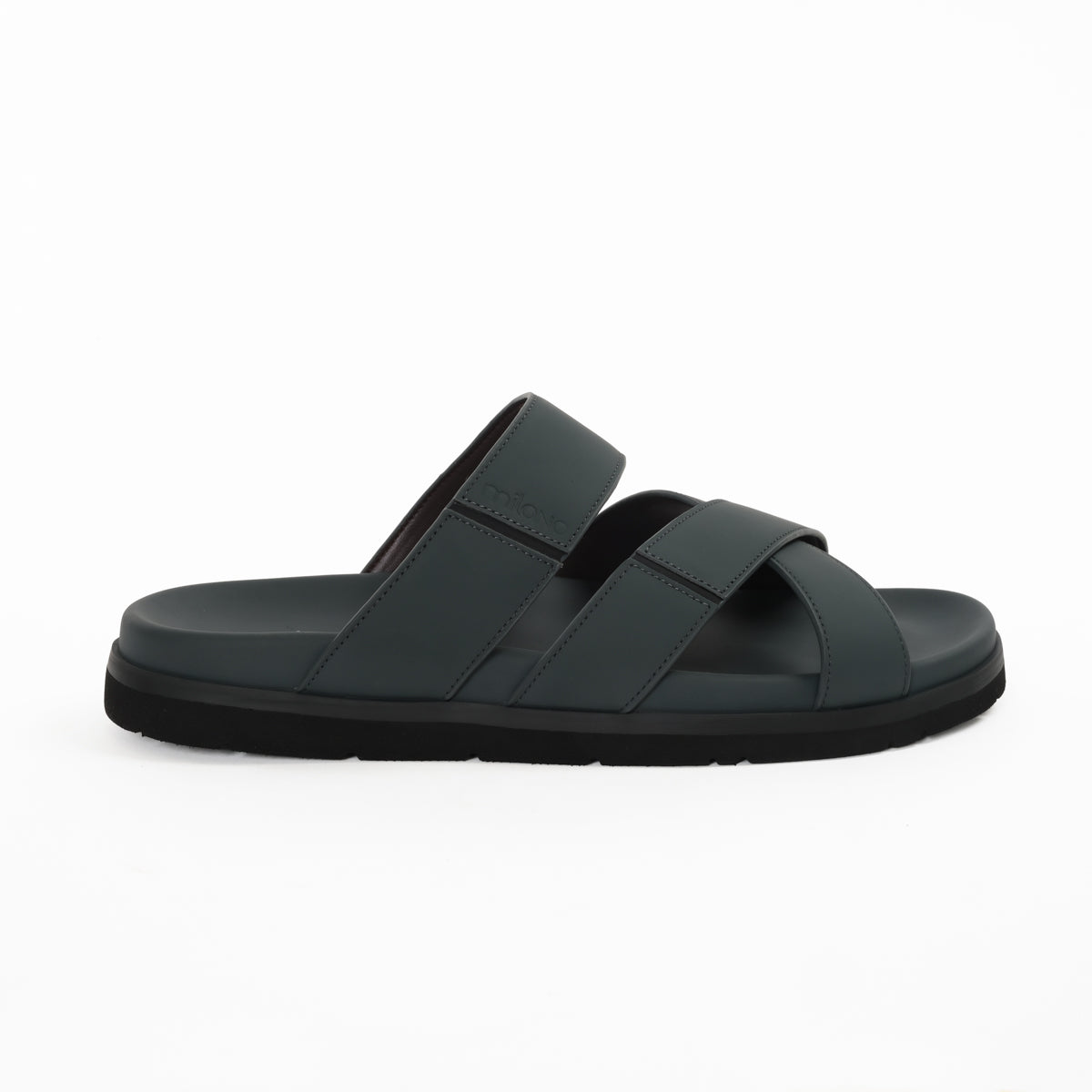 JONATHAN MENS LEATHER SANDALS-NAVY