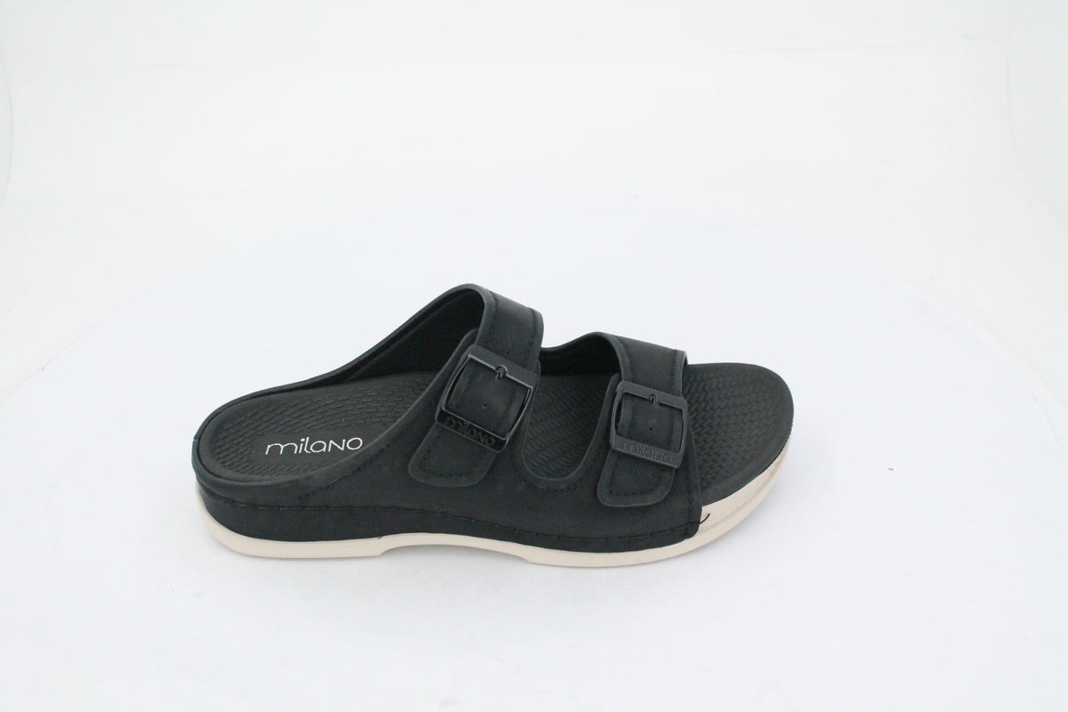 LETTI SLIDE SANDAL -BLACK