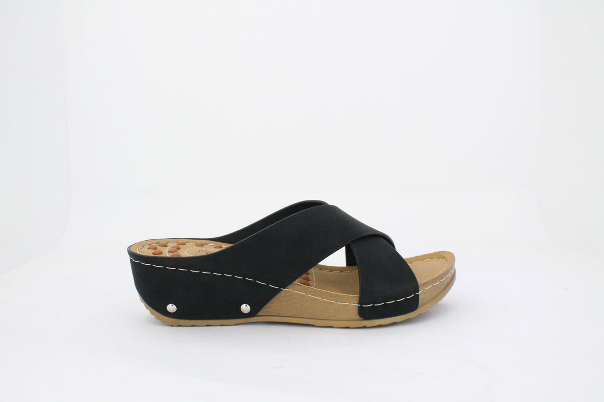 VELABIIS-SLIDE WEDGE-BLACK