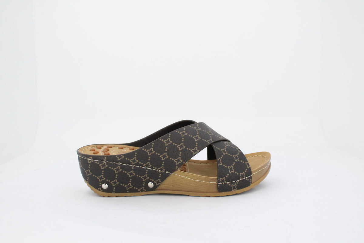 VELABIIS-SLIDE WEDGE-BROWN