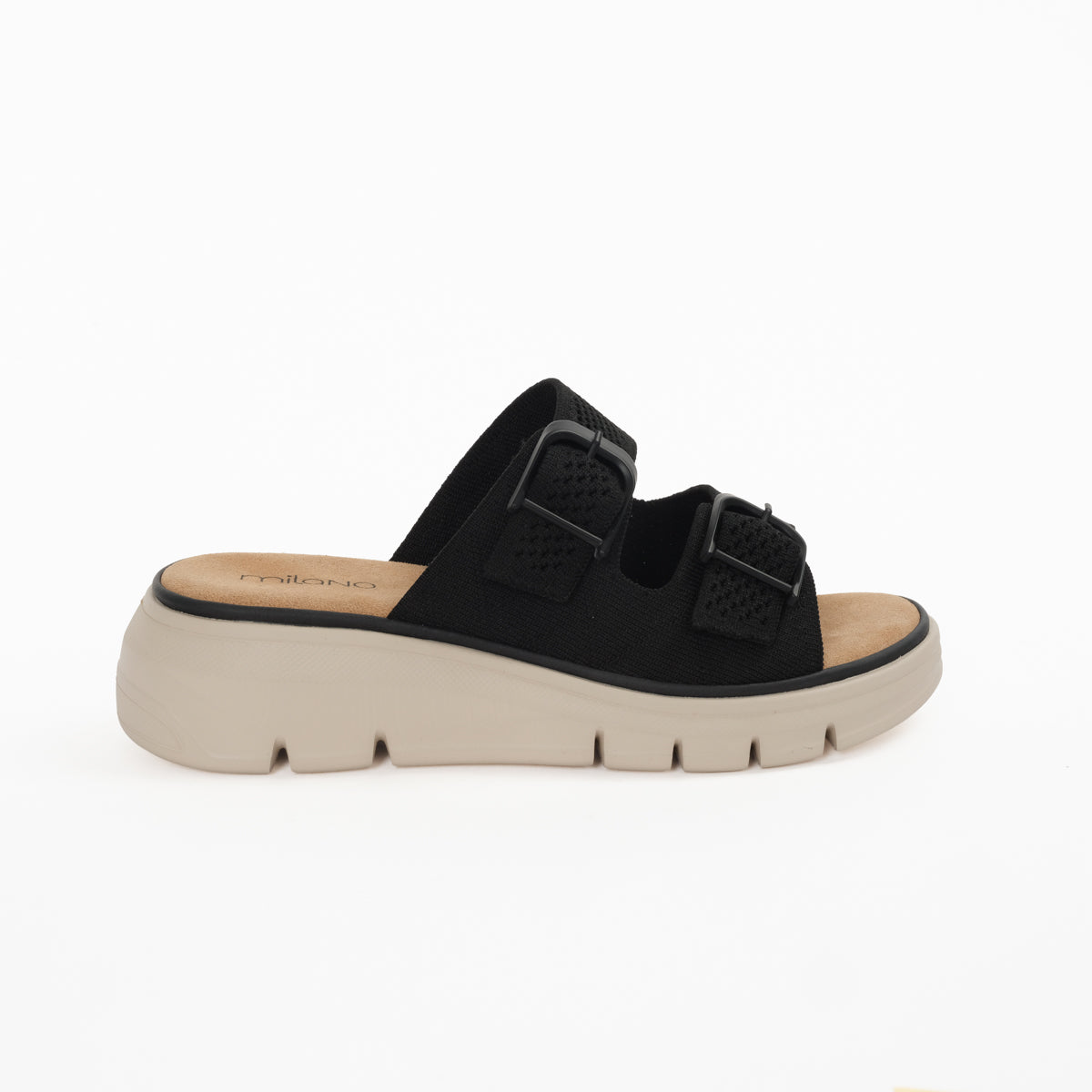 NIKU Slides Sporty Sandal - BLACK