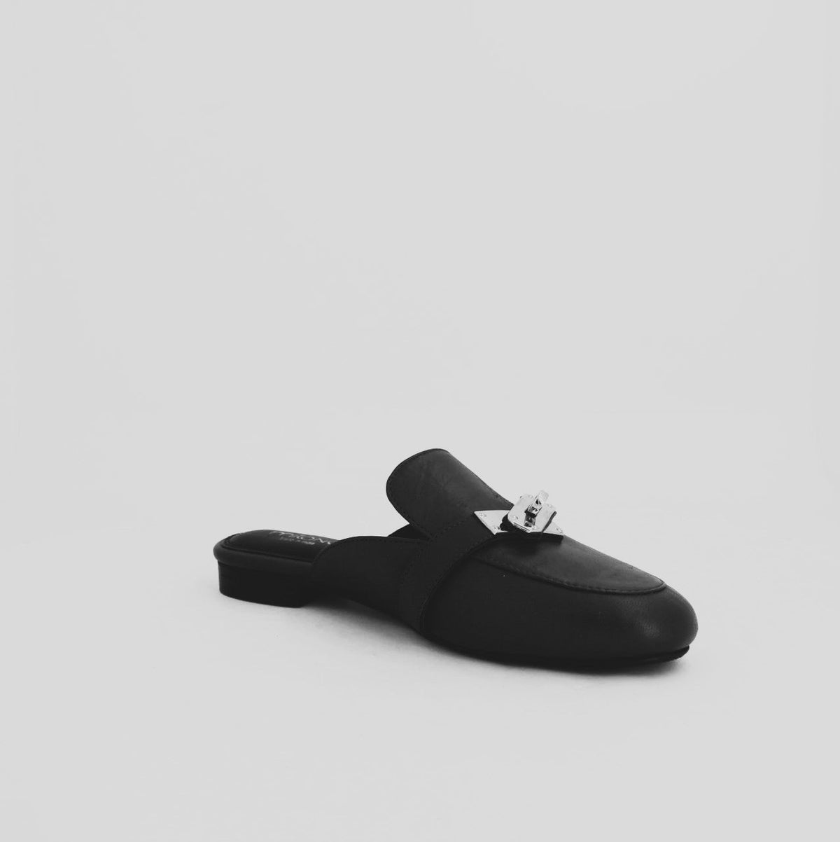 AZEAA MULE LEATHER - BLACK