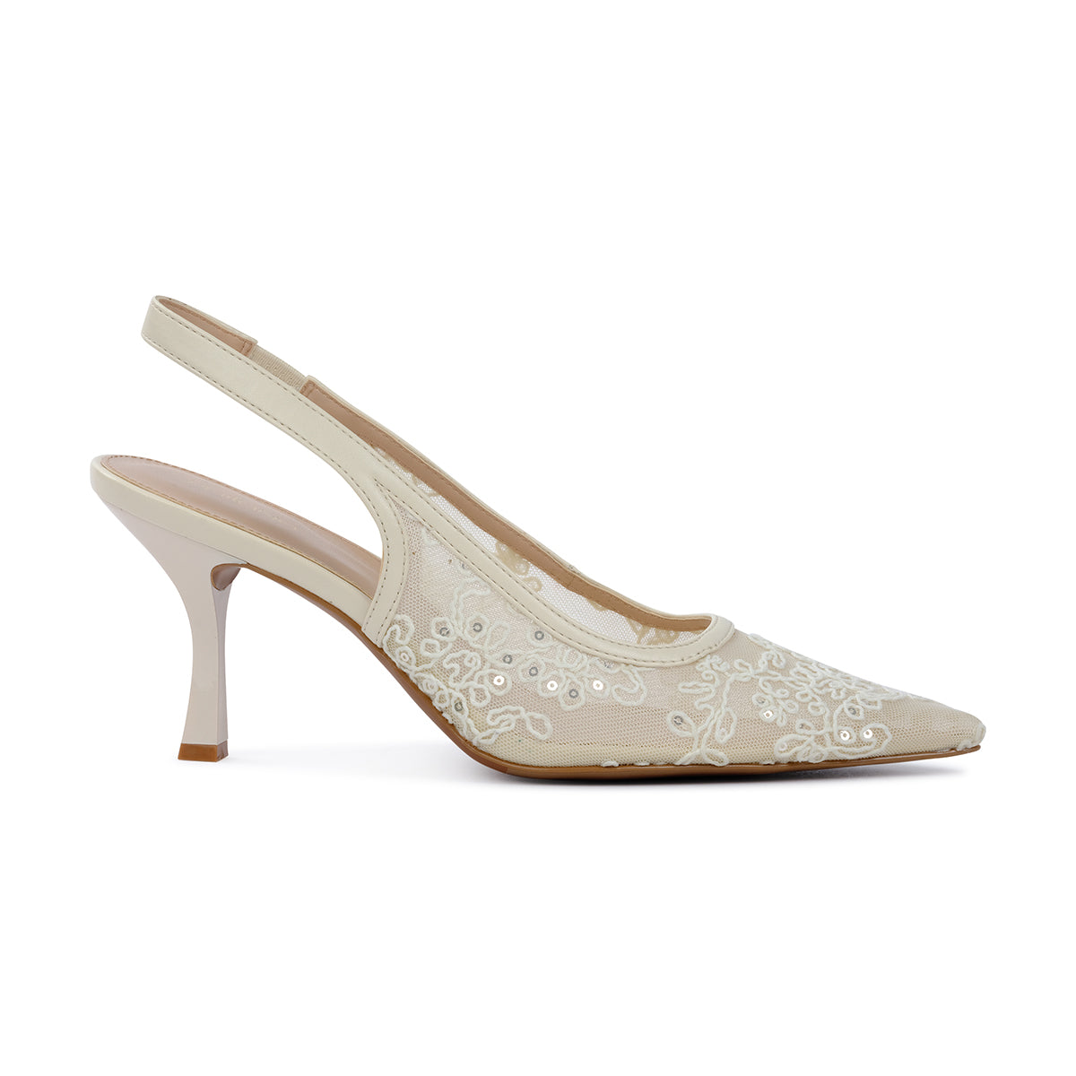 MEHRA SLINGBACK HEELS-OFF WHITE
