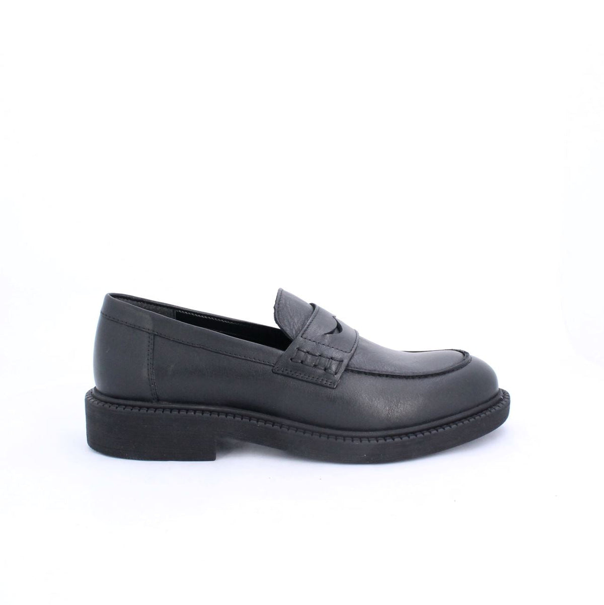 REZAN-LEATHER LOAFER-BLACK