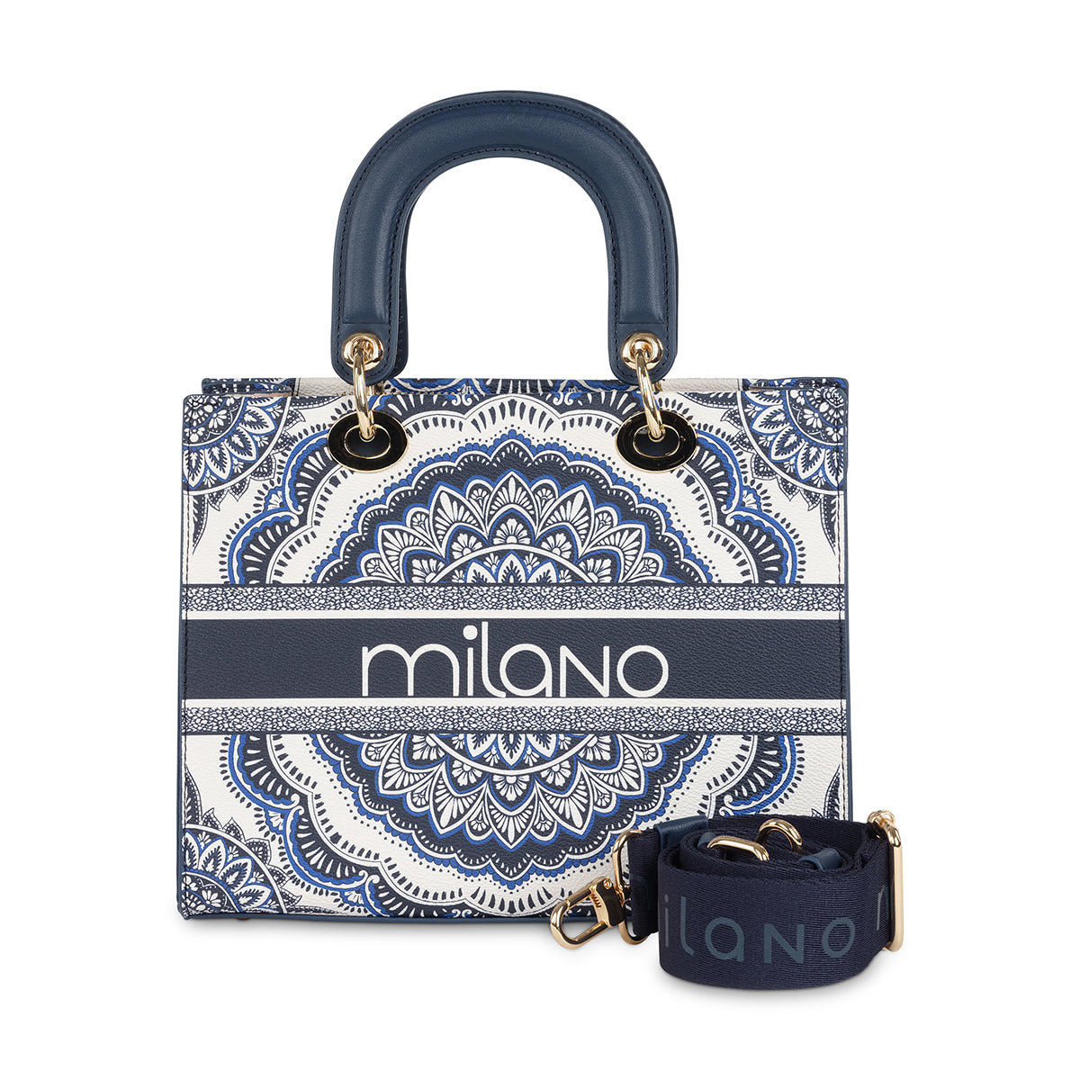 FAIZA MINI TOTE- Navy