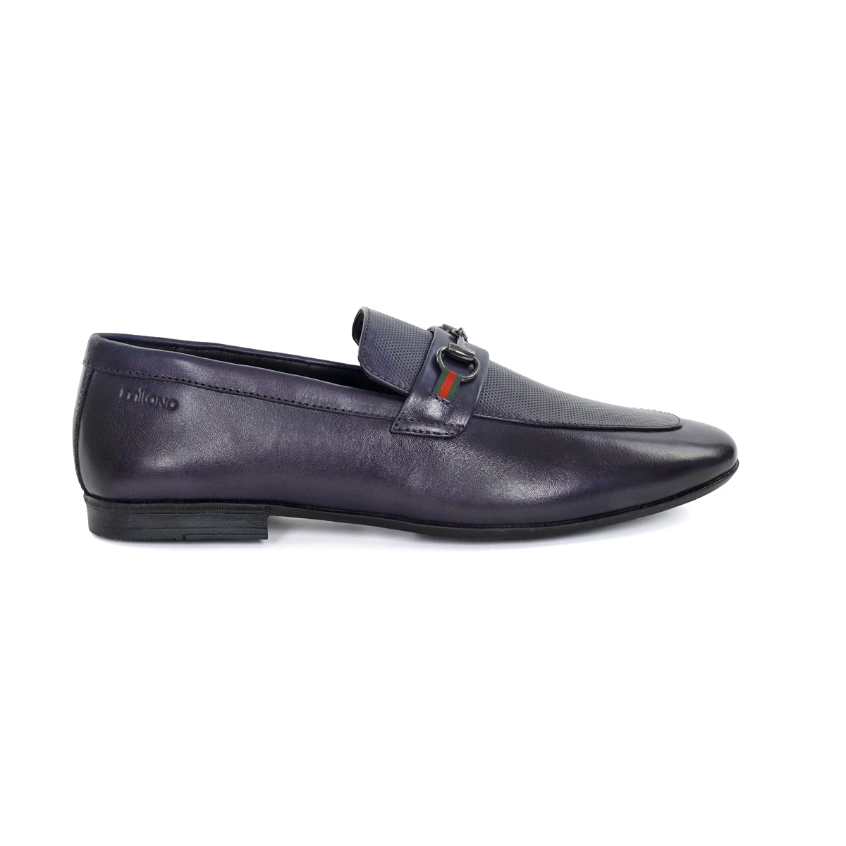 OSBERT MENS FORMAL LEATHER LOAFTER-NAVY