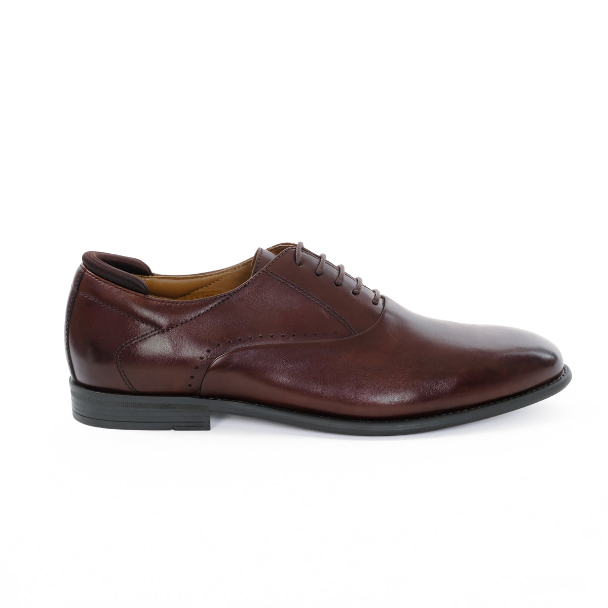 MELVIN MENS LEATHER FORMAL LACEUP SHOES-BROWN
