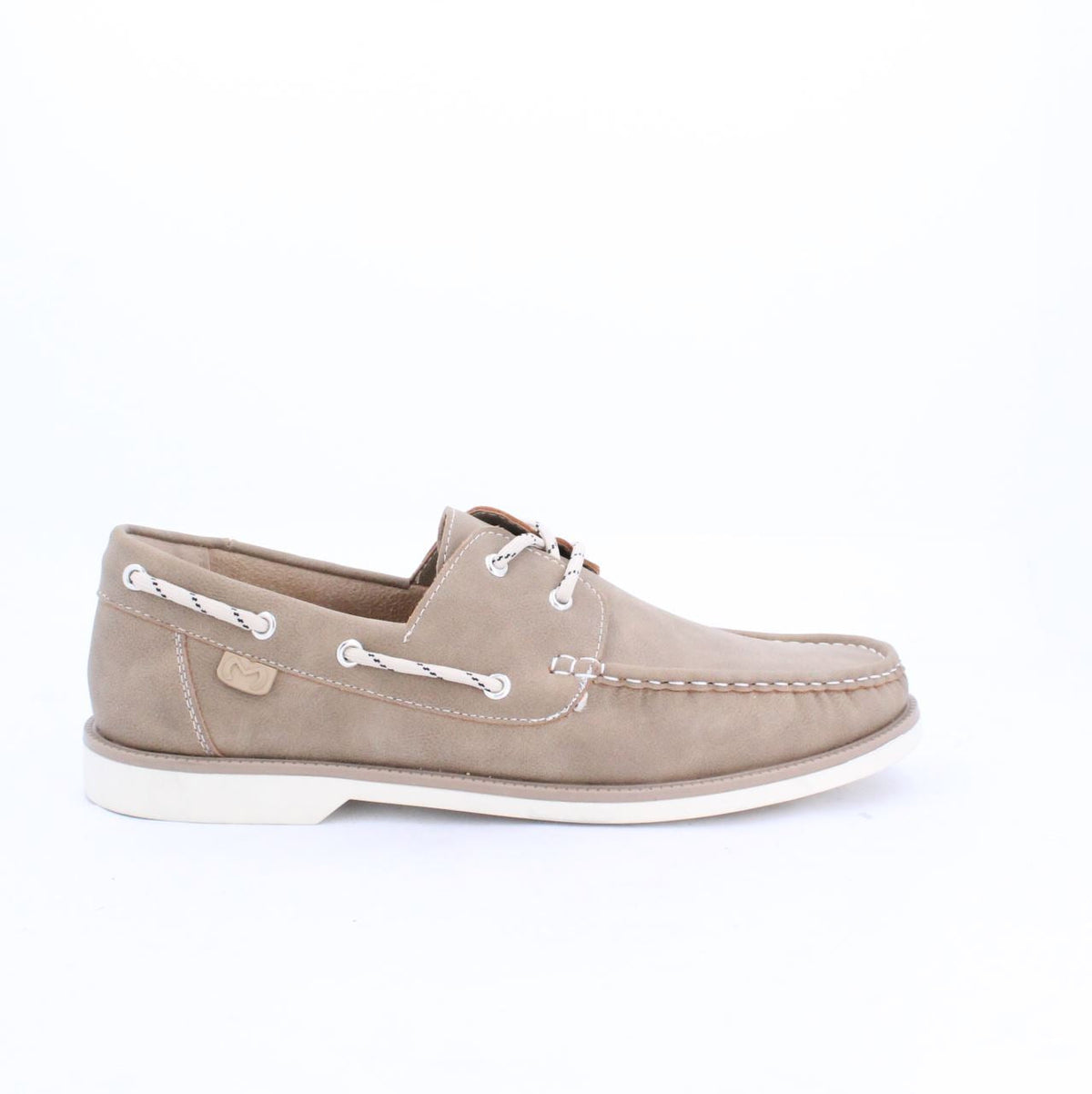 GROZER MENS BOAT SHOES-BEIGE