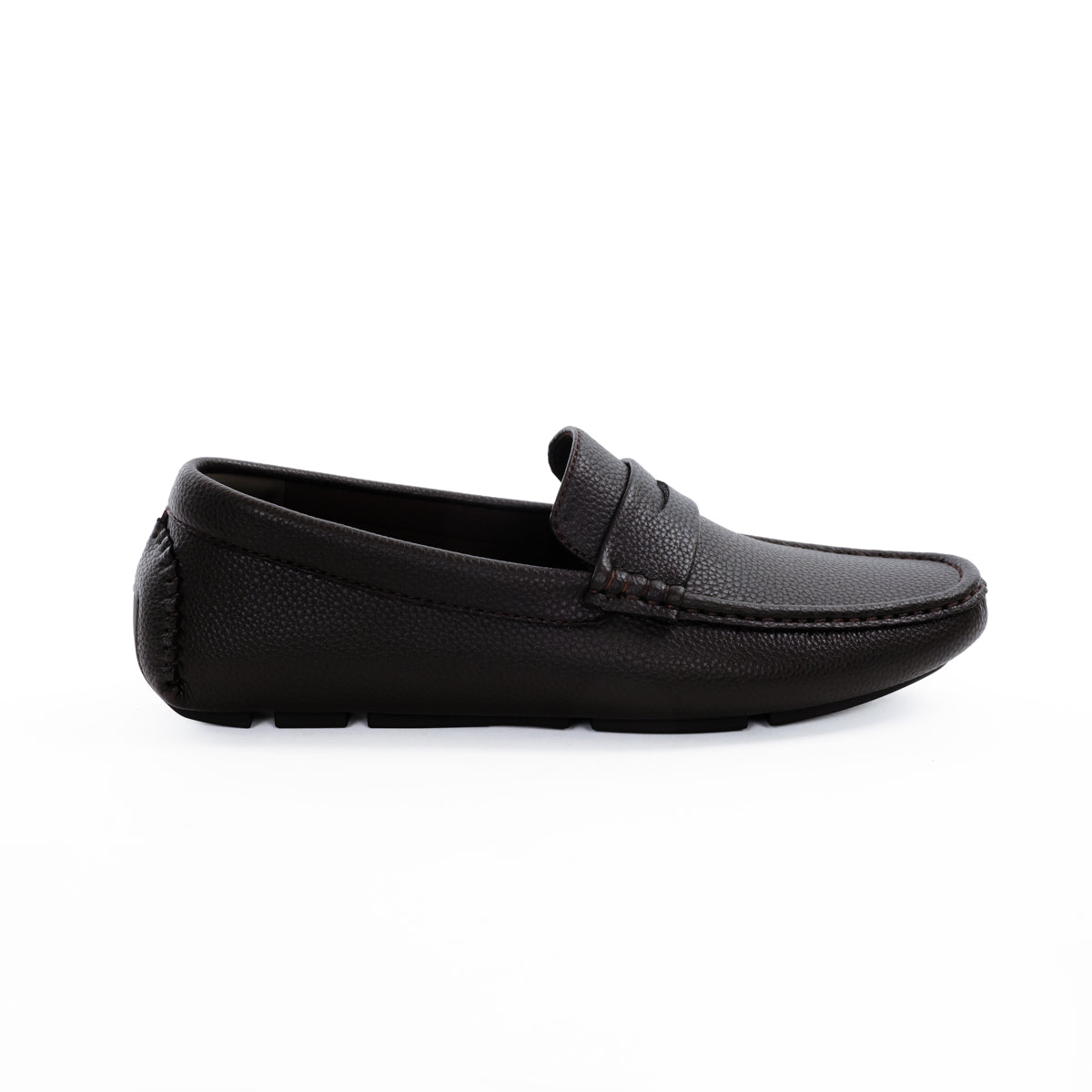 KIAN MENS MOCCASINS-DK BROWN