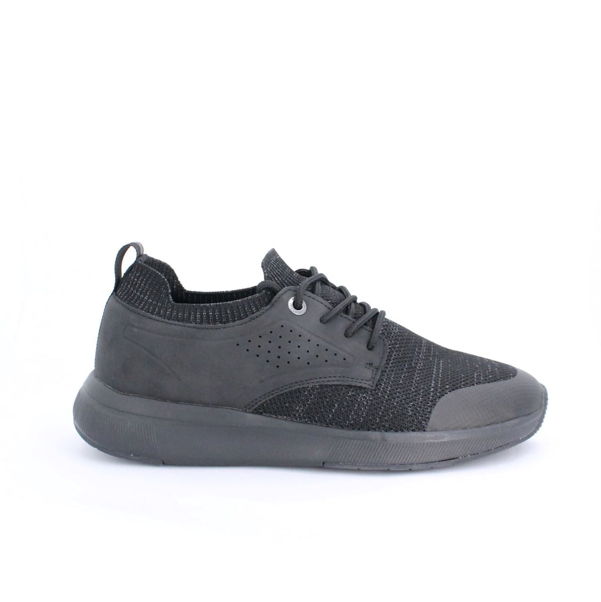 ACTON MENS LACEUP TRAINERS-BLACK