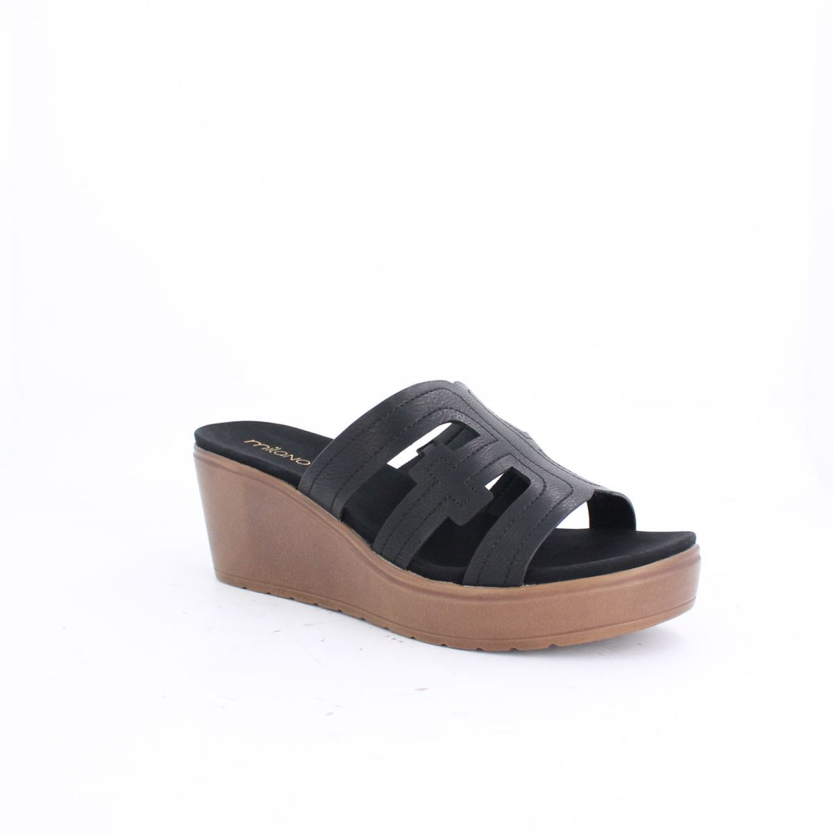 ESTRELA WEDGE SANDALS - BLACK