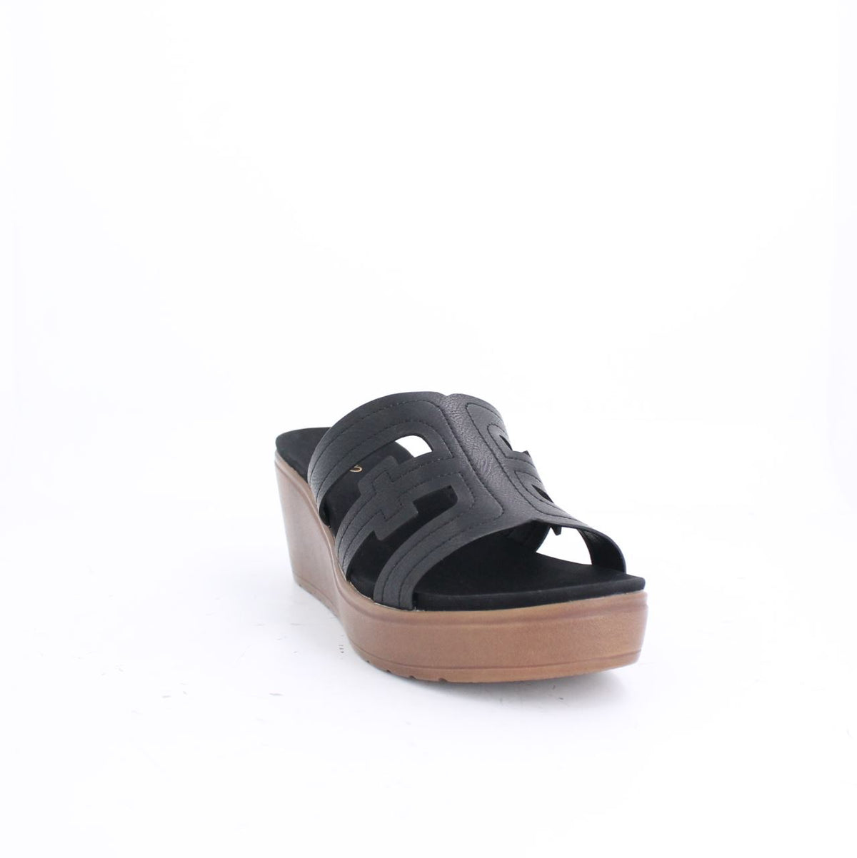 ESTRELA WEDGE SANDALS - BLACK