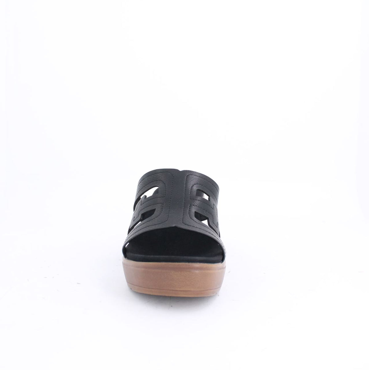 ESTRELA WEDGE SANDALS - BLACK