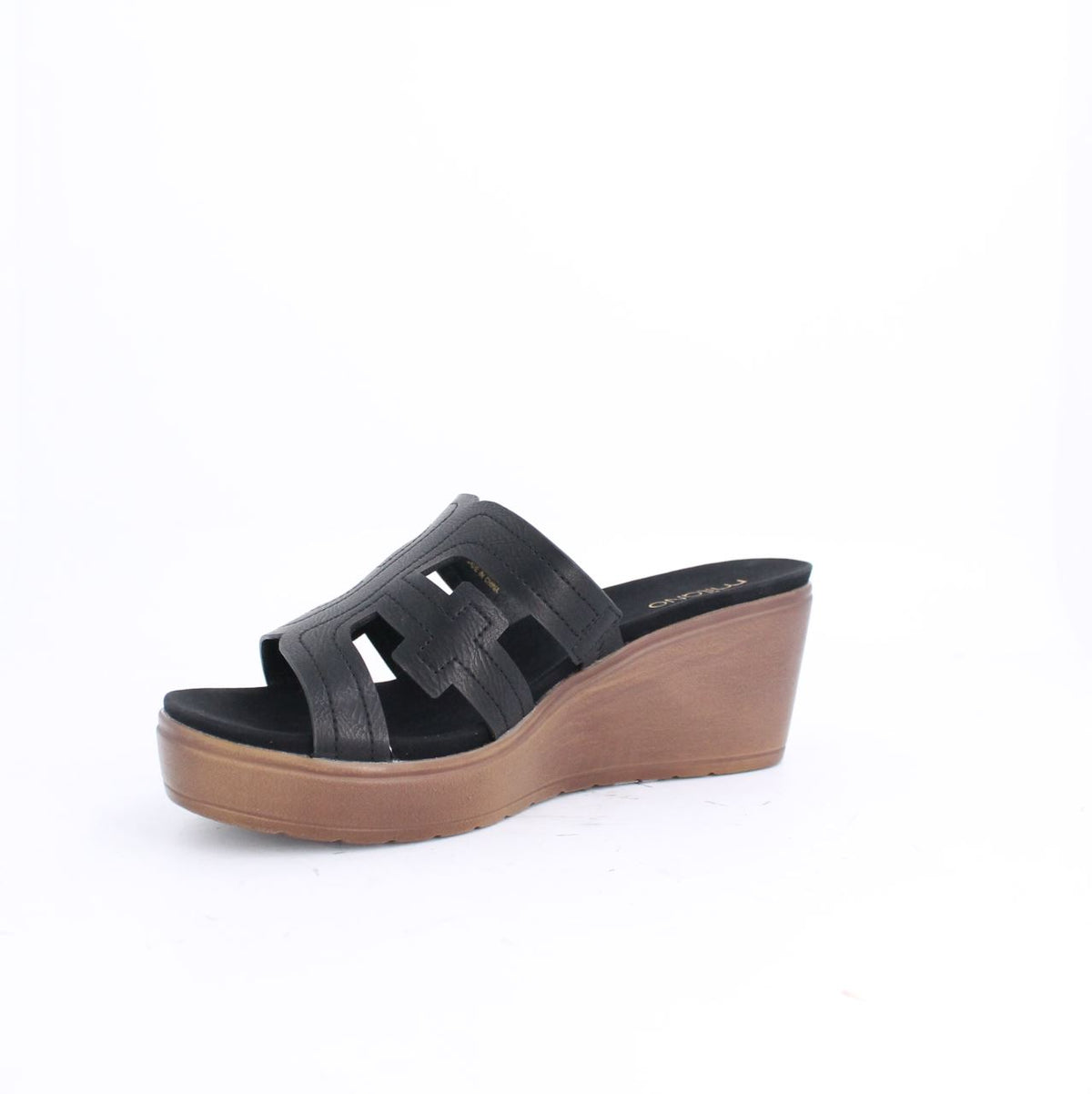 ESTRELA WEDGE SANDALS - BLACK