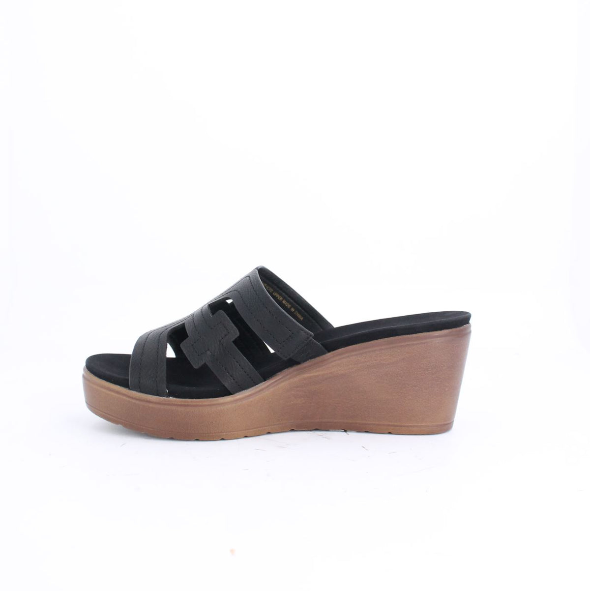 ESTRELA WEDGE SANDALS - BLACK