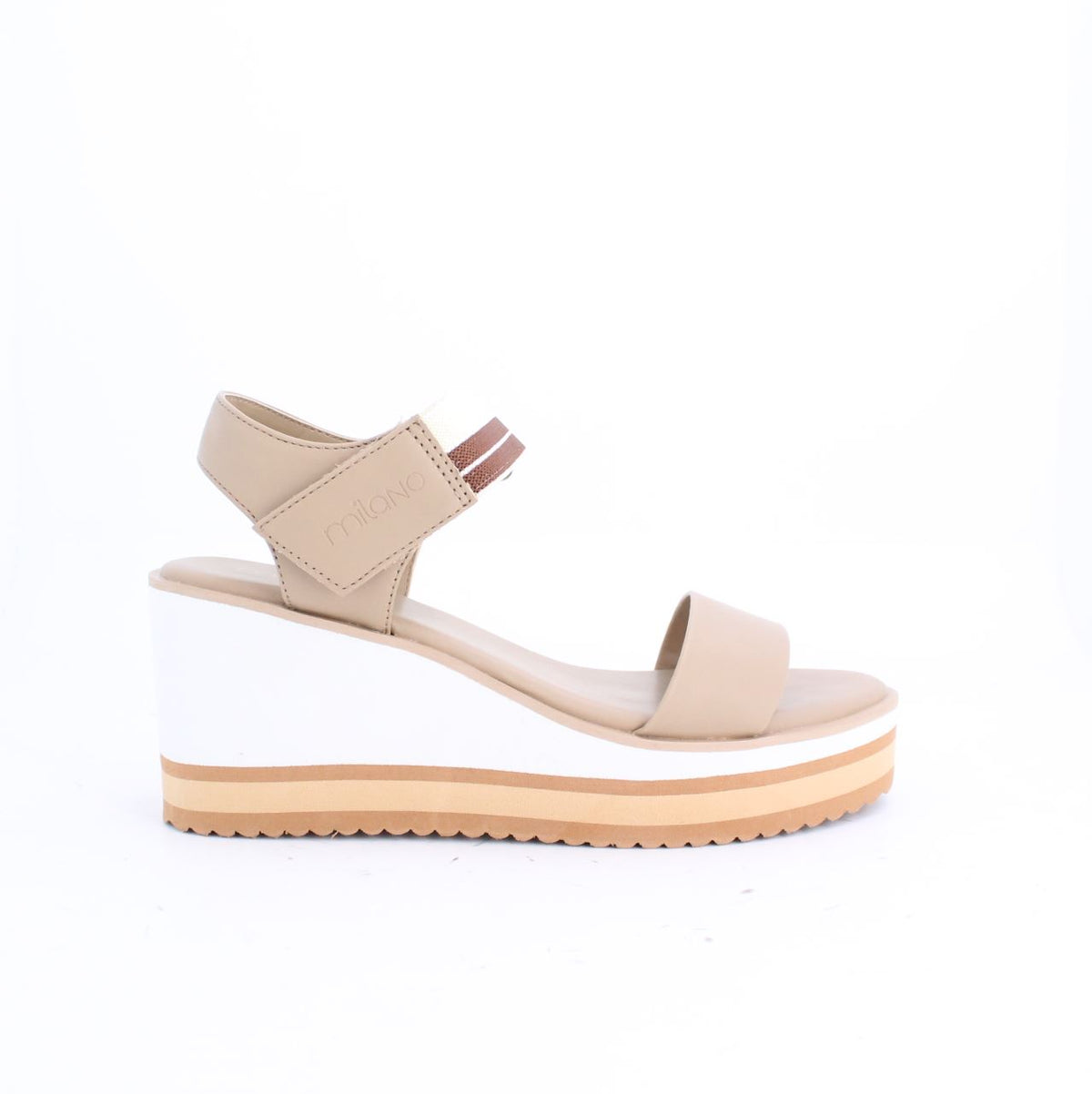 SALLY ANKLE STRAP WEDGES-BEIGE