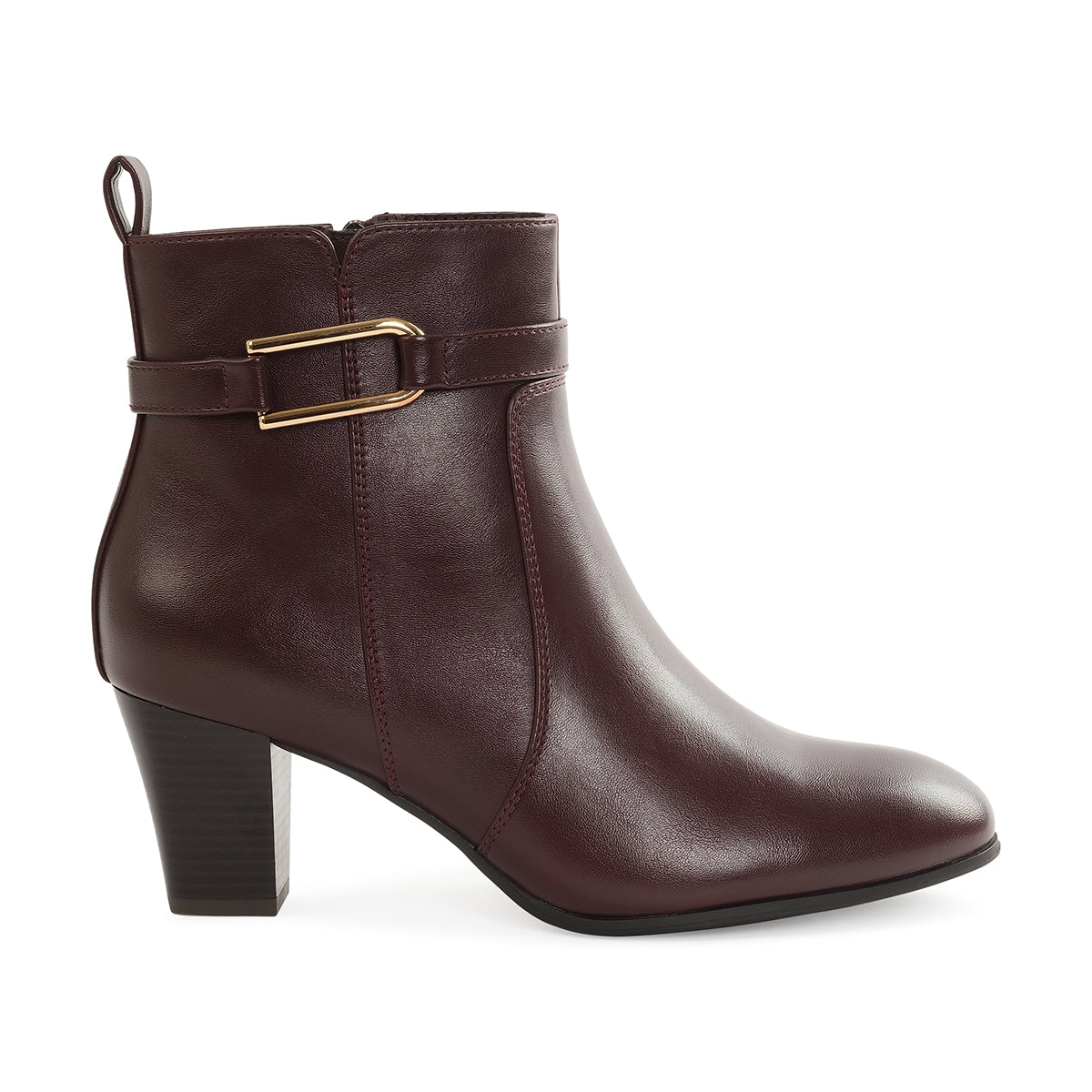 NOVO LADIES ANKLE BOOTS - BURGUNDY