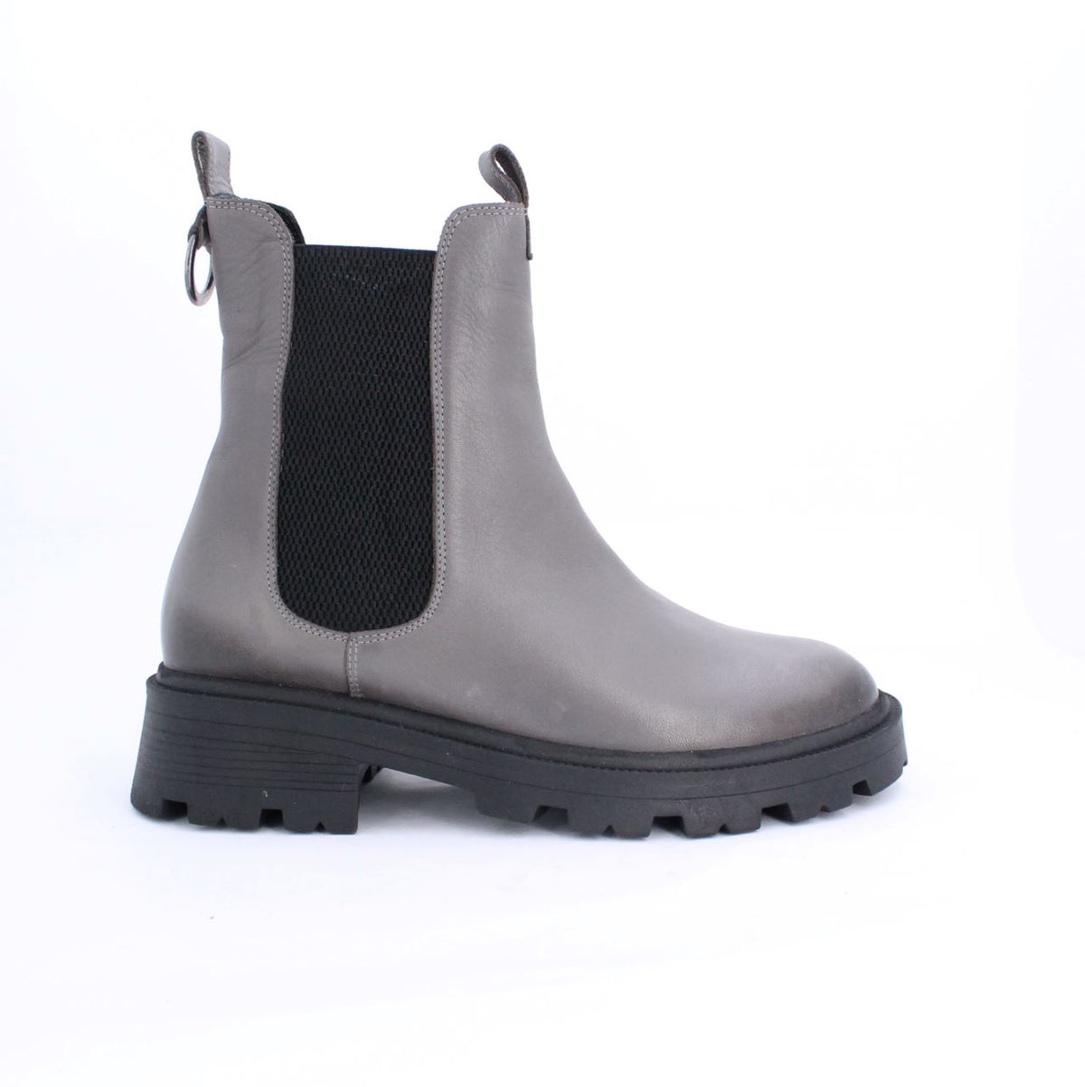 TULIN LEATHER CHELSEA BOOT - GREY