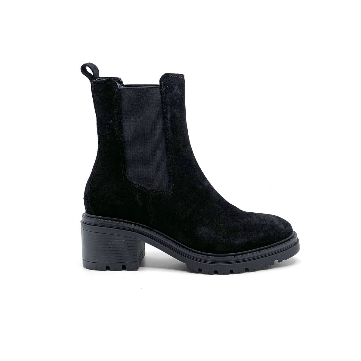 PAVIA LADIES LEATHER CHELSEA BOOTS -BLACK