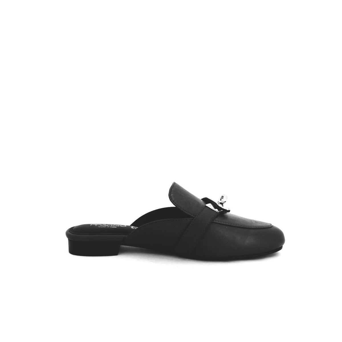 AZEAA MULE LEATHER - BLACK