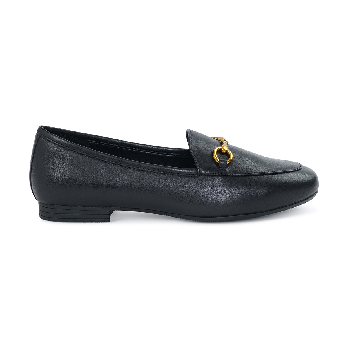 VAZIA Leather  Loafer Flats - BLACK