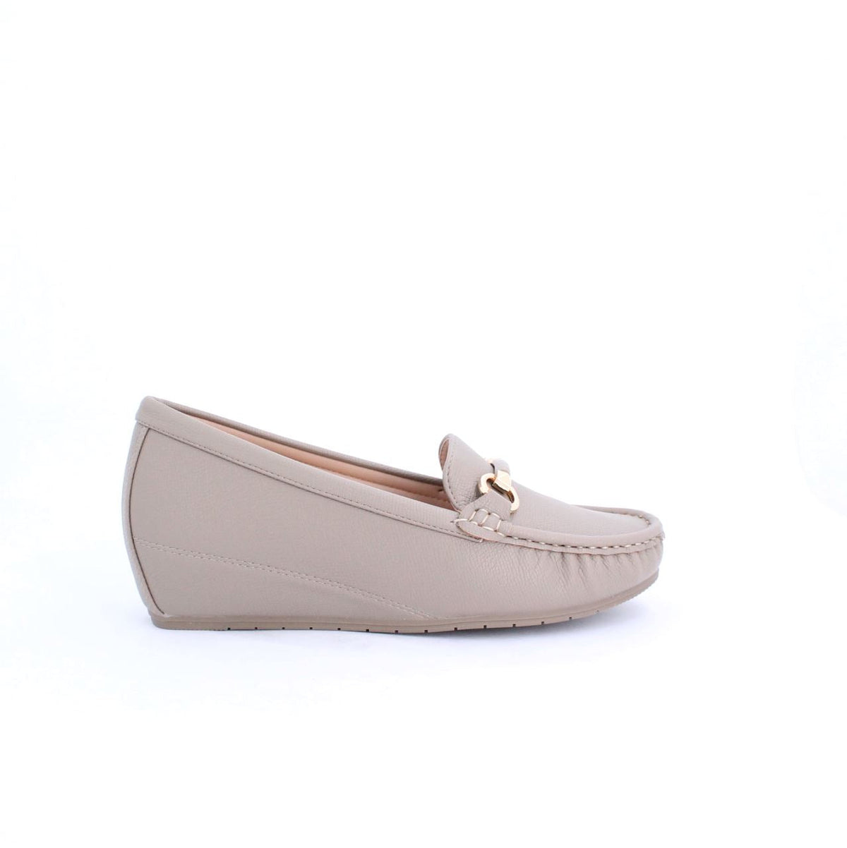 MIRA WEDGE MOCCASINS-TAUPE