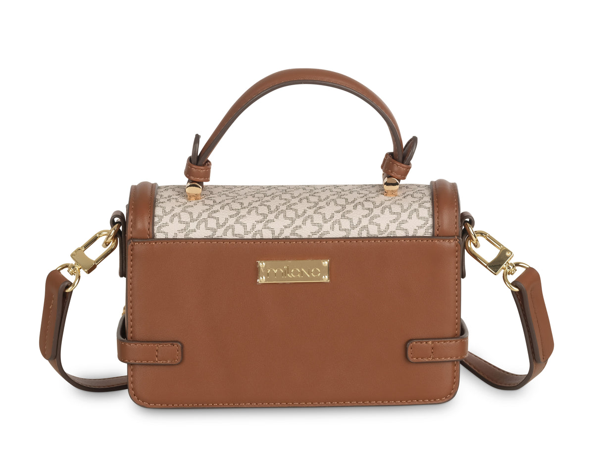 PETRA SATCHEL BAG -  BEIGE