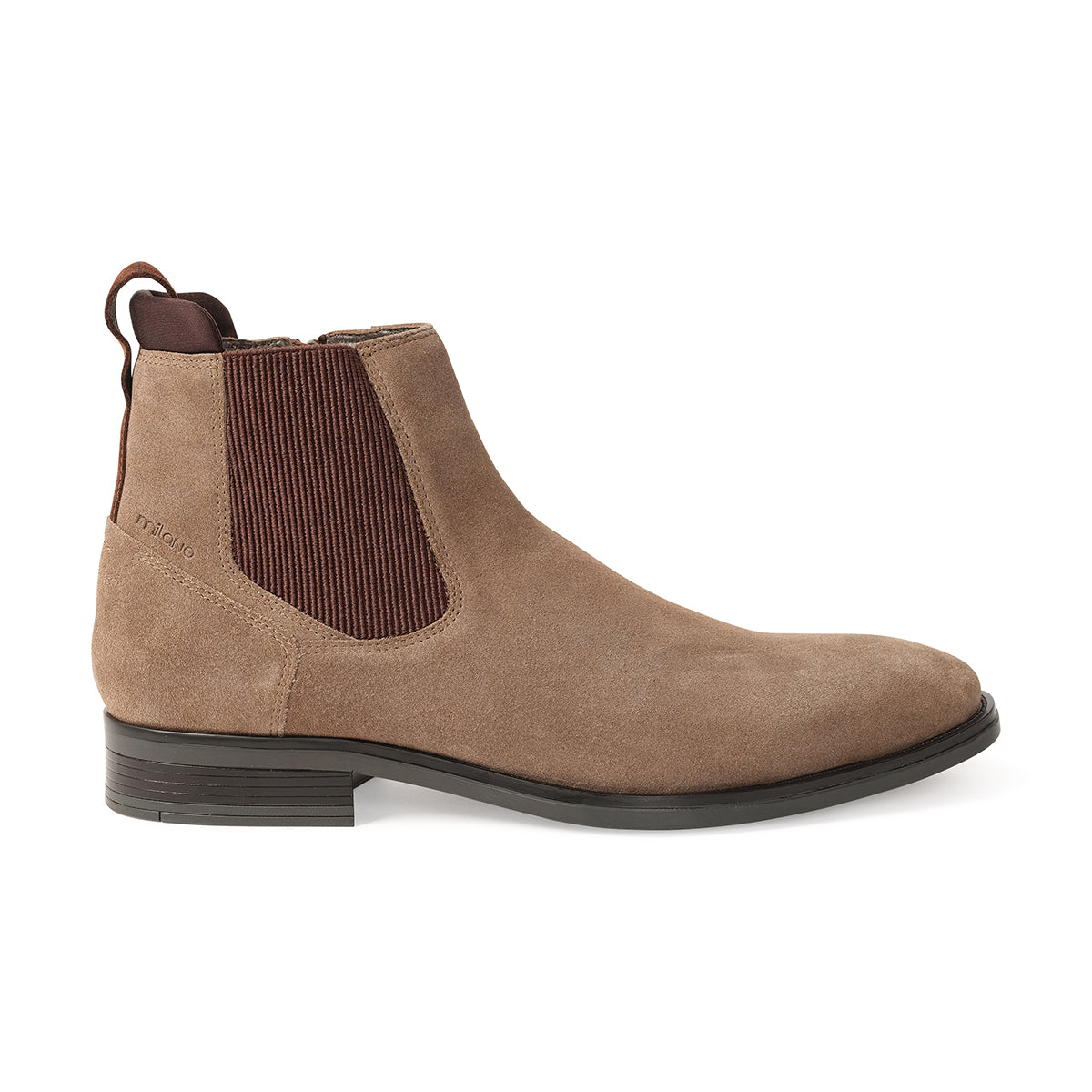 REYES MENS SUEDE LEATHER CHELSEA BOOTS-TAUPE