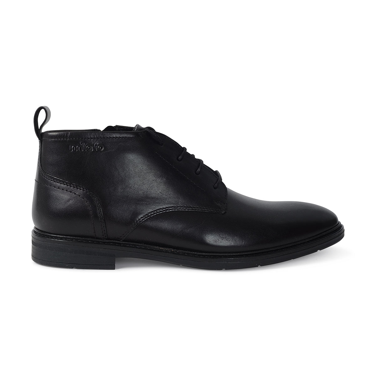 FREYER MENS LEATHER BOOTS-BLACK