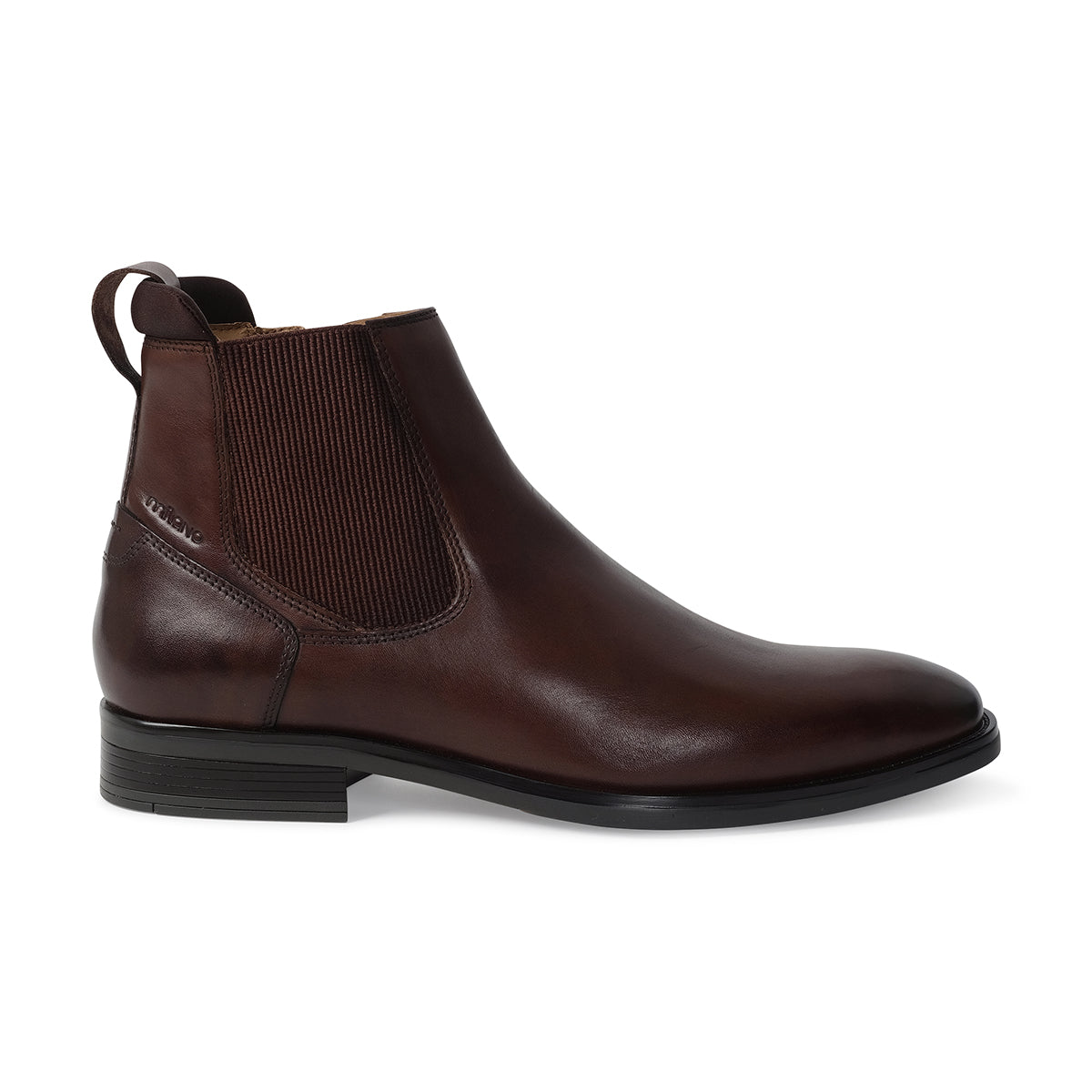 PAXAN MENS LEATHER CHELSEA BOOTS-DARK BROWN