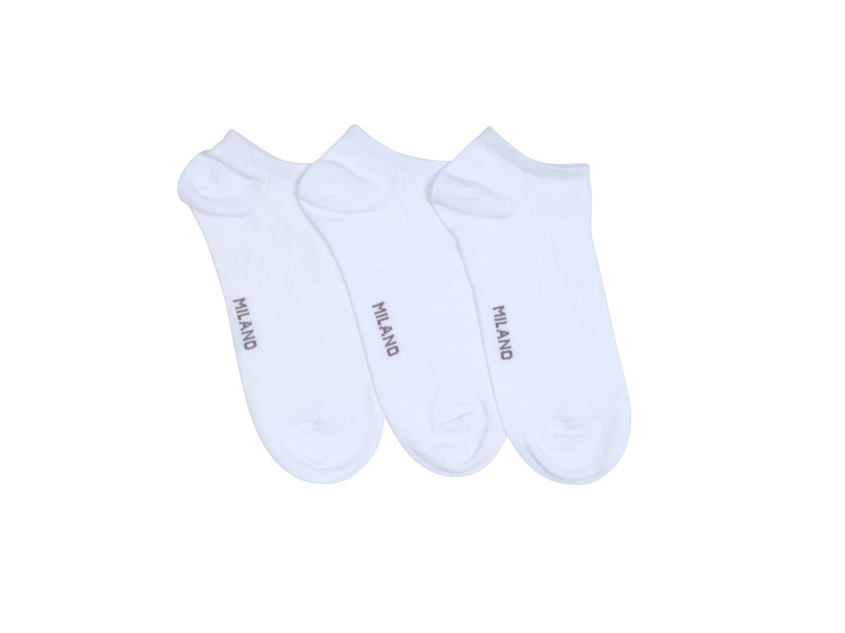 EXTRA LOW CUT SOCKS WHITE - 3 PACK
