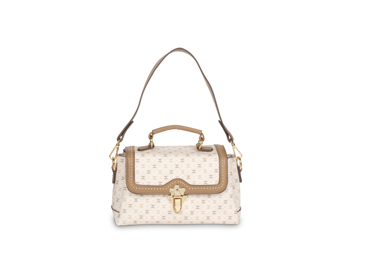 STELLA  SATCHEL BAG - BEIGE